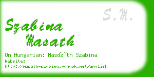 szabina masath business card